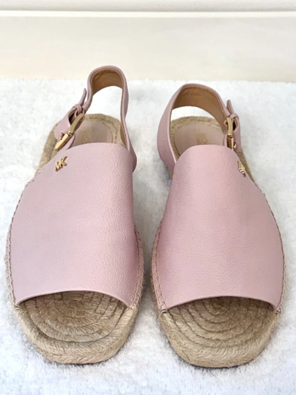 MICHAEL KORS Soft Pink Leather Fisher Espadrille Shoes